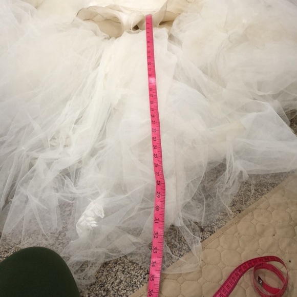 Blue by Enzoani Dabra Wedding Gown 0P Ivory Floral Lace Rhinestone Pearl Beaded - Picture 14 of 14